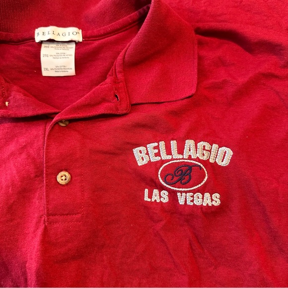 Bellagio Las Vegas 2XL Men’s Red Polo Shirt Short Sleeve - Picture 1 of 4